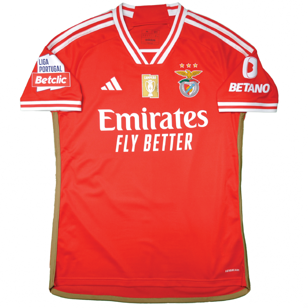 Benfica 2023/24 Home Shirt With Di Maria 11 (Liga Portugal